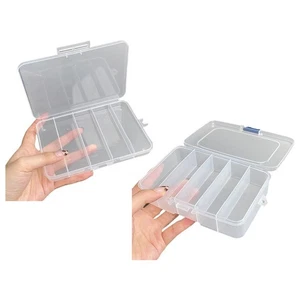 Lightweight Clear Organizer Box with Multiple Compartments for Small Items - Picture 1 of 26