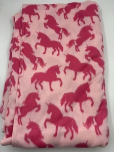 Fleece Pink Unicorn Fabric By The Yard New - Picture 1 of 1