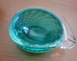 1950's MURANO, SEGUSO GREEN, ASHTRAY, DISPLAYED, NEVER USED, A BEAUTIFUL PIECE💯 - Picture 1 of 12