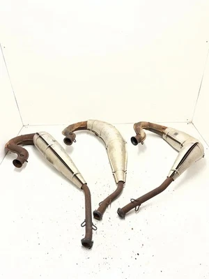 96 1996 Polaris XCR 600 SP Xcr600 sp OEM Triple Exhaust PIpes Shield READ - Image 1 of 4