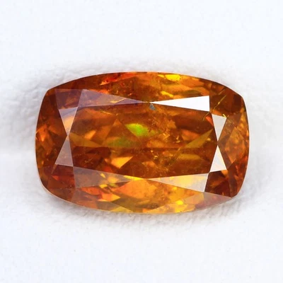 4.50Ct Extreme Cushion 7.5 x 5 MM 100% Natural Orangey Yellow Spain Sphalerite - Image 1 of 4