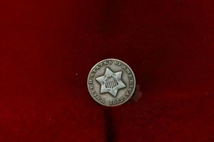 1852 Philadelphia Mint Silver Three Cent Coin - Picture 1 of 2