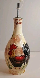 Ceramic Sunshine Rooster Oil/ Vinegar Bottle 16 oz. - Picture 1 of 9