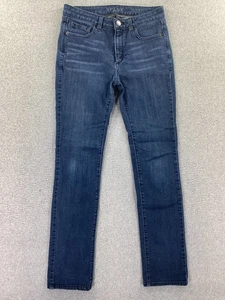 Spanx Jeans Womens 27 The Slim-X Straight Shaping Stretch Medium Wash Zip Fly - Picture 1 of 10