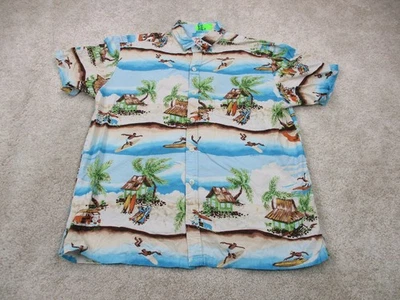 Рубашка мужская Kahala большая пляжный серфинг графический принт гавайский хлопок на пуговицах США - Изображение 1 из 4