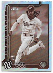 2025 Topps Chrome Sepia Refractor James Wood (#132) Nationals RC SP - Bild 1 von 2