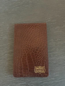 Blocco note vintage The Bankers Reserve Life Company Omaha Nebraska in pelle tascabile - Foto 1 di 4