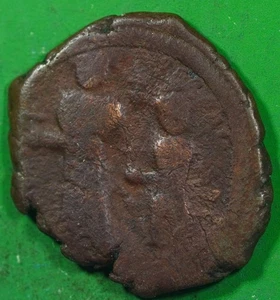 Byzantinische AE 29 Bronzemünze des Heraklius mit Heraklius Konstantin 610 n. Chr. @2606 - Bild 1 von 2