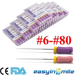 10XDental K Files Endo Root Canal K-FILES Stainless Steel Hand Tips 25MM #6#8#10 - Picture 1 of 41