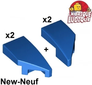 Lego Wedge Aile 2x1 slope pente courbe right + left bleu/blue 29119 + 29120 NEW - Picture 1 of 1