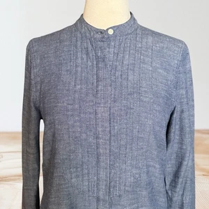 Blusa Lucky Brand Denim Cambray Manga Larga Talla M Mujer’s Pintucks Mangas Largas - Imagen 1 de 7