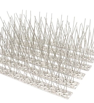 Bird Spikes 304 acero inoxidable para 10,8 pies (paquete de 10 desinstalados), plateado  Foto 1 de 4