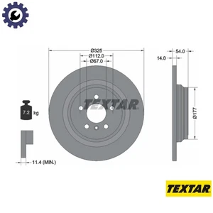 2x BRAKE DISC 92277405 FOR MERCEDES-BENZ BRABUS OM 651.960 2.1L 4cyl M-CLASS - Picture 1 of 9