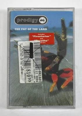 The Prodigy FAT OF THE LAND Cassette Tape Electronic Maverick 1997 SEALED DMG'D - Image 1 of 3
