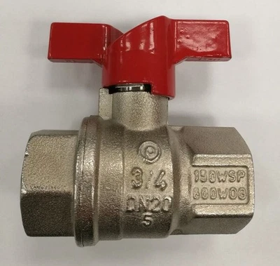 MARKENLOS Sirocco Messing Kugelhahn 3/4" DN20 150WSP 600WOG 1012Italy Kugelhahn IG 2er