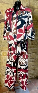 Designed & Made In Italy Damen Italienisch Boho Abstrakt Freizeitanzug 1 Größe 8-18 - Bild 1 von 10