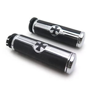 Empuñaduras de mano cruzadas de 1" para Harley Davidson 1996-posterior VRSC, XL, XR, Dyna, Softail - Imagen 1 de 7