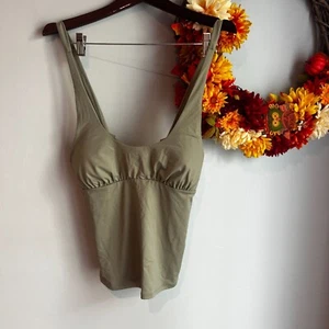 Top de natación prAna Mallorca Tankini para mujer MEDIANO en agave dulce UPF 50+ - Imagen 1 de 7