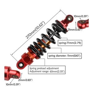 270mm Rear Shock Absorber 800lb PIT DIRT BIKE 70-125cc CRF70 CRF50 SSR125 KLX110 - Picture 1 of 4