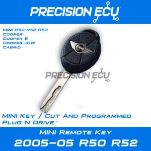 MINI Cooper R50 R53 R52 2005-2008 llave remota/corte y programado - Imagen 1 de 2