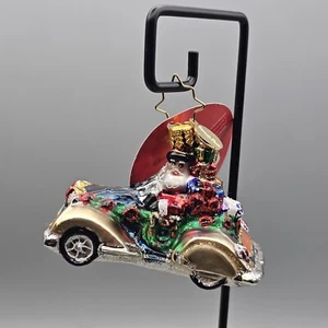 Christopher Radko Adorno de Navidad Retro Roadster Gema 1020252 Papá Noel en Coche - Imagen 1 de 7