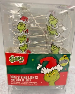The Grinch Mini String Lights LED Christmas Fairy Dr Seuss Xmas tree decor - Picture 1 of 2