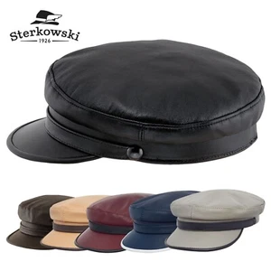 Sterkowski TRAWLER Leather Sailor Cap Breton Fiddler Mariner Greek - Picture 1 of 33