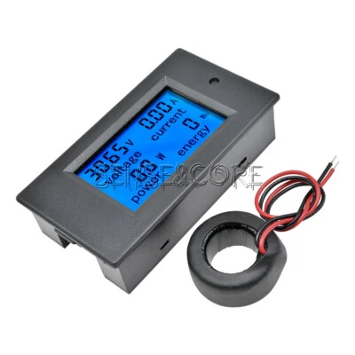 MARKENLOS LCD AC 80-260V 0-100A Digital Voltage Volt Current Meter Panel Power Energy