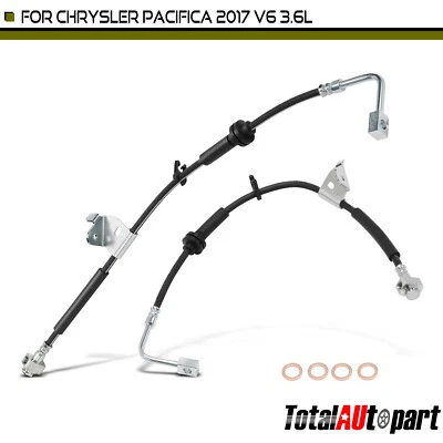 2x Manguera hidráulica de freno para Chrysler Pacifica 2017 lado trasero del conductor y del pasajero Foto 1 de 4