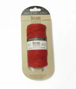 Scarlet Red #20 Hemp 1mm Cord beading jewelry necklace bracelet VBS camp crafts - Picture 1 of 1