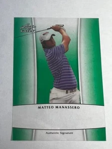 2012 Leaf Metal GREEN LAMINATE PROOF MISSING AUTO & #/25 Matteo Manassero - Picture 1 of 2