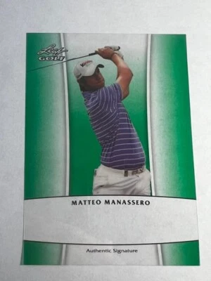2012 Leaf Metal GREEN LAMINATE PROOF MISSING AUTO & #/25 Matteo Manassero - Image 1 of 2