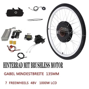 48V 1000W Electric Bicycle Ebike Rear Wheel Conversion Kit E-bike Motor LCD Kit 28 Inch - Picture 1 of 21