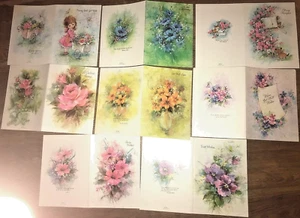 Vtg Lot of 8 Greeting Cards 60s Best Wishes Get Well Unused Famous Quotations - Picture 1 of 5