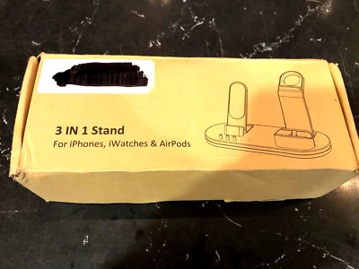 3 In1 Wireless Fast Charger Charging Station Stand For Apple Watch iPhone - Image 1 of 4