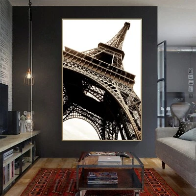 Eiffel Tower Landscape Art Photo Silk Canvas Poster Wall Print Paint Decor A1094 - Image 1 of 4