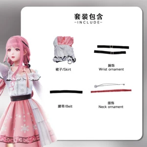 Game Infinity Nikki Cosplay Costume Anime Pink Dress Halloween Outfit Women Gift - Picture 1 of 7
