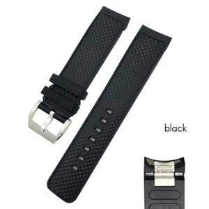 Black Strap Band for IWC Aquatimer 2000 Rubber 22mm Quick-Release System - Picture 1 of 5