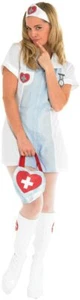 Adult Medium Nurse Costume - Fancy Dress Fun Sexy Girl Fun Stag Night Doctor - Picture 1 of 1