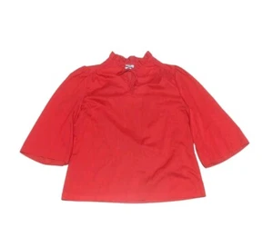 Vintage 70s Teddi Of California Ruffled Collar Bell Sleeve Blouse Top Womens 16 - Picture 1 of 7