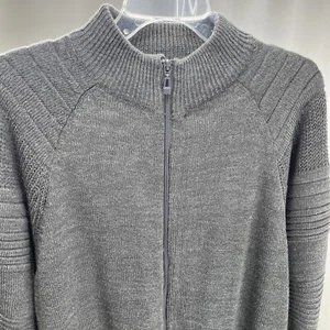 Studio 84 Strickpullover durchgehender Reißverschluss Herren Gr. L grau langarm - Bild 1 von 9