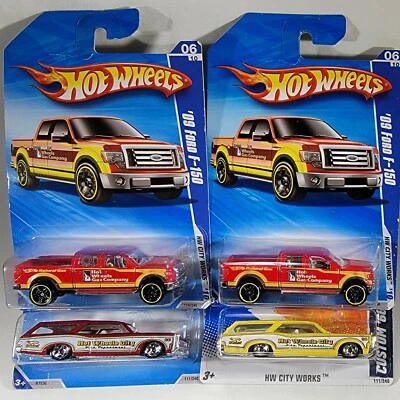 Hot Wheels HW City 4-Pack #114 Works 6/10 '09 FORD F-150 Red Variant - New - Image 1 of 4