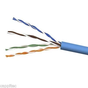40M OF BLUE HIGH QUALITY SOLID COPPER CORE CAT5E UTP LSOH 4 PAIR NETWORK CABLE - Picture 1 of 2