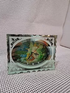 Desk Quartz clock Glass Frame Guardian Angel Picture Box M5188a (chipped) - Picture 1 of 17