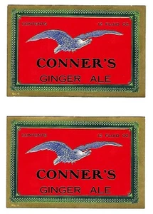 Vintage 2 Conner's Ginger Ale Labels, Soda - Picture 1 of 2