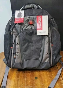 NWT Swiss Gear By Wenger Synergy 16” Laptop Computer Backpack Black & Gray NEW - Picture 1 of 18
