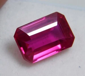 8.90 Ct Natural Hot Pink Mahenge Spinel Gemstone - Emerald Cut Certified - Picture 1 of 7