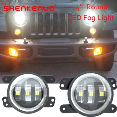 Par de lentes transparentes luces antiniebla LED para Jeep Renegade 2015 2016 2017 2018 Foto 1 de 4