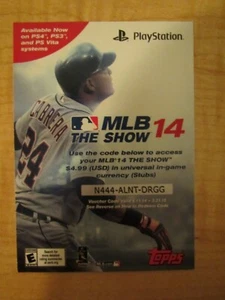 2014 Topps PlayStation MLB The Show 14 Miguel Cabrera (expired codes) - Picture 1 of 2