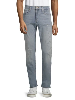 J Brand para Hombre Azul Claro Halcón Tyler Ajustado Vaqueros Desgastados 33x34 - Imagen 1 de 4